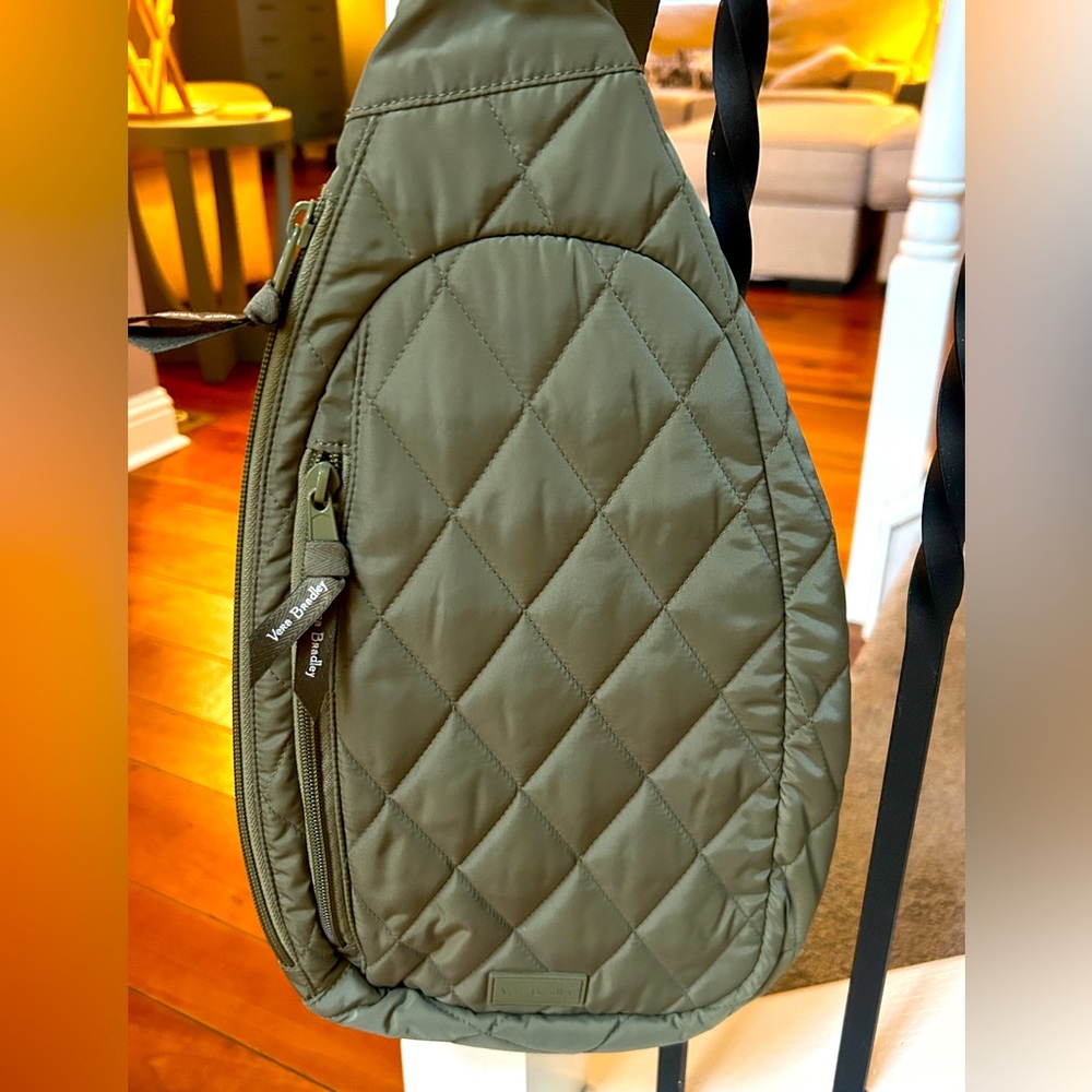 Vera Bradley quilted sling backpack